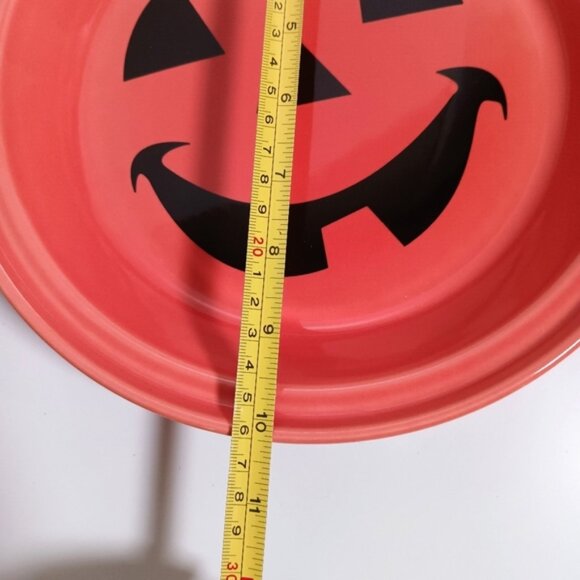 Fiesta Happy Pumpkin Jack-o-lantern 10” Pie Plate Homer Laughlin - Picture 4 of 5